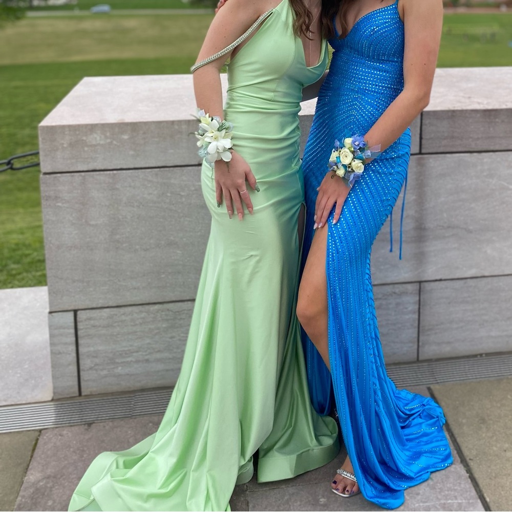 Diana Warner Green Prom Dress